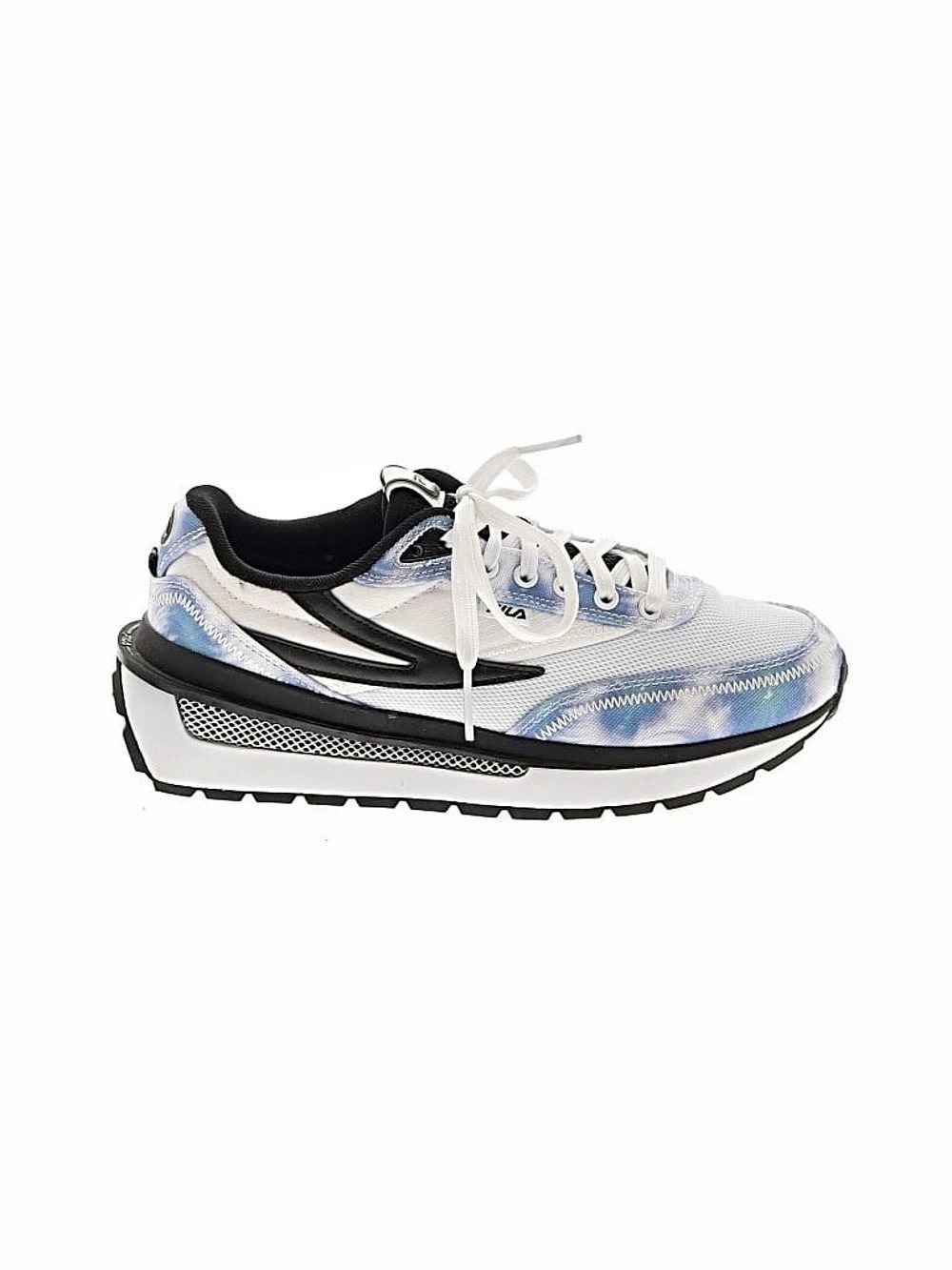FILA Sandblast Low Tie Dye Women's Sneakers in White & Blue US 8 Like New